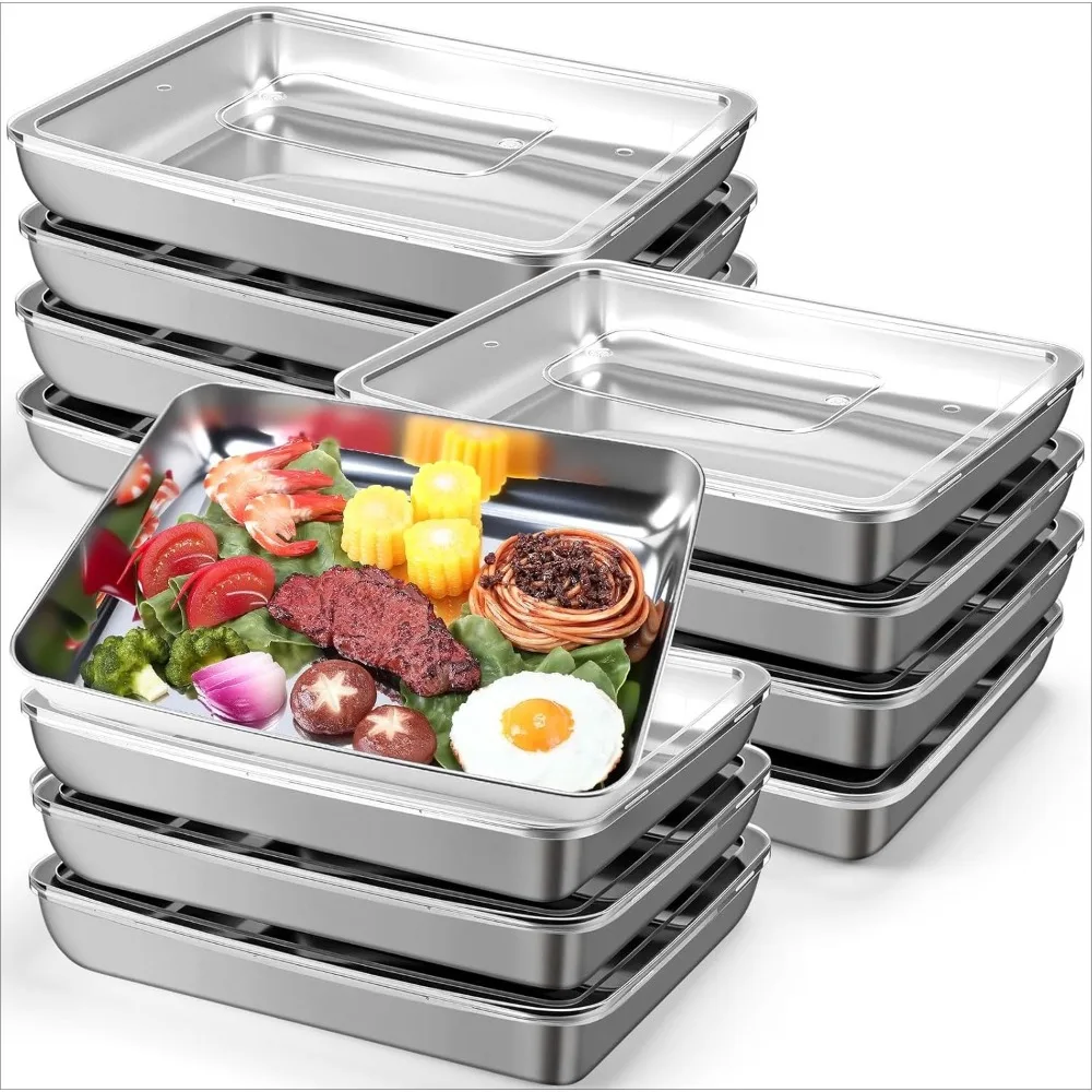 Meal Prep Oven Safe Containers - 12PC Stainless Steel Food Containers |