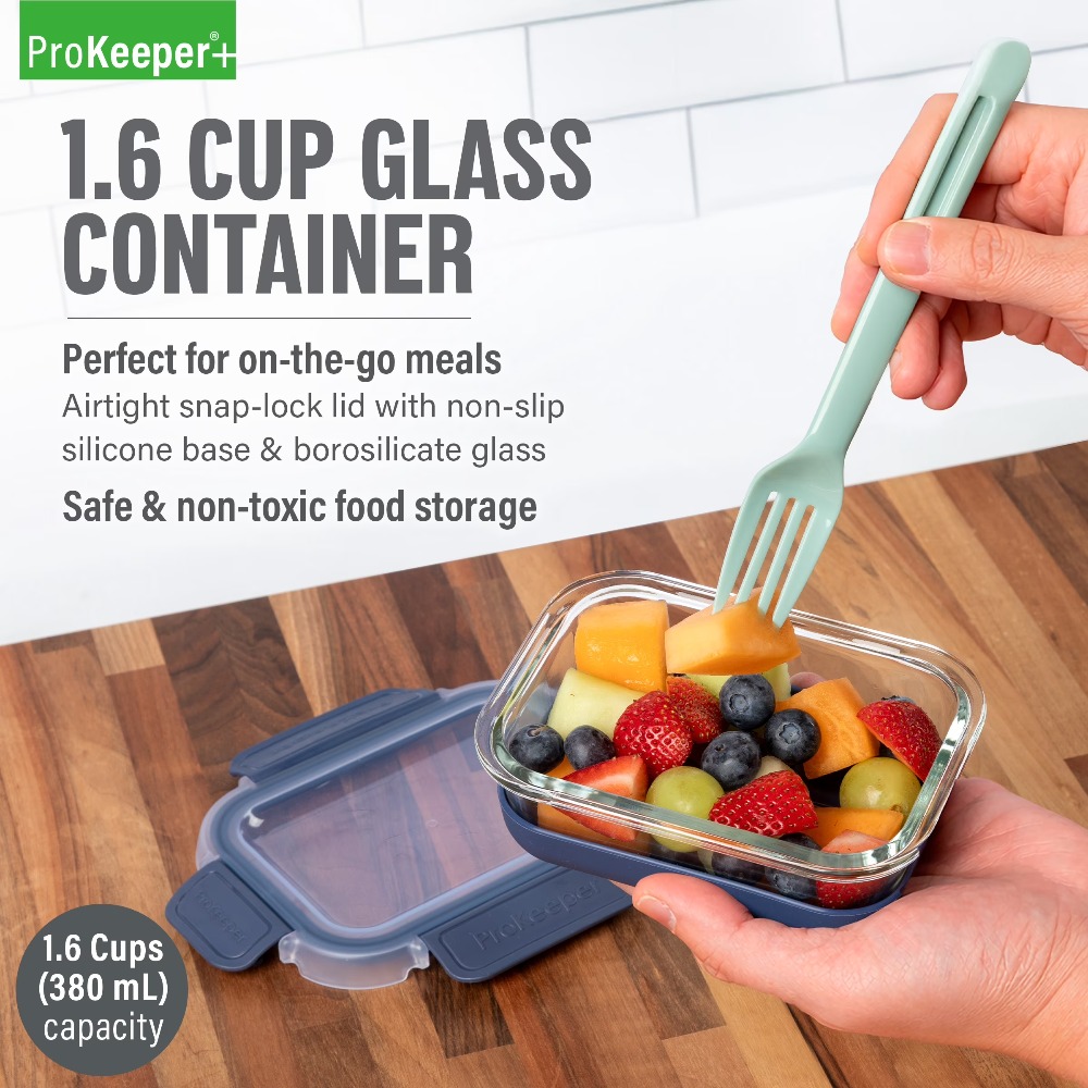 2 Pack 1.6 Cup Glass Food Stor - Meal Prep Glass review and price