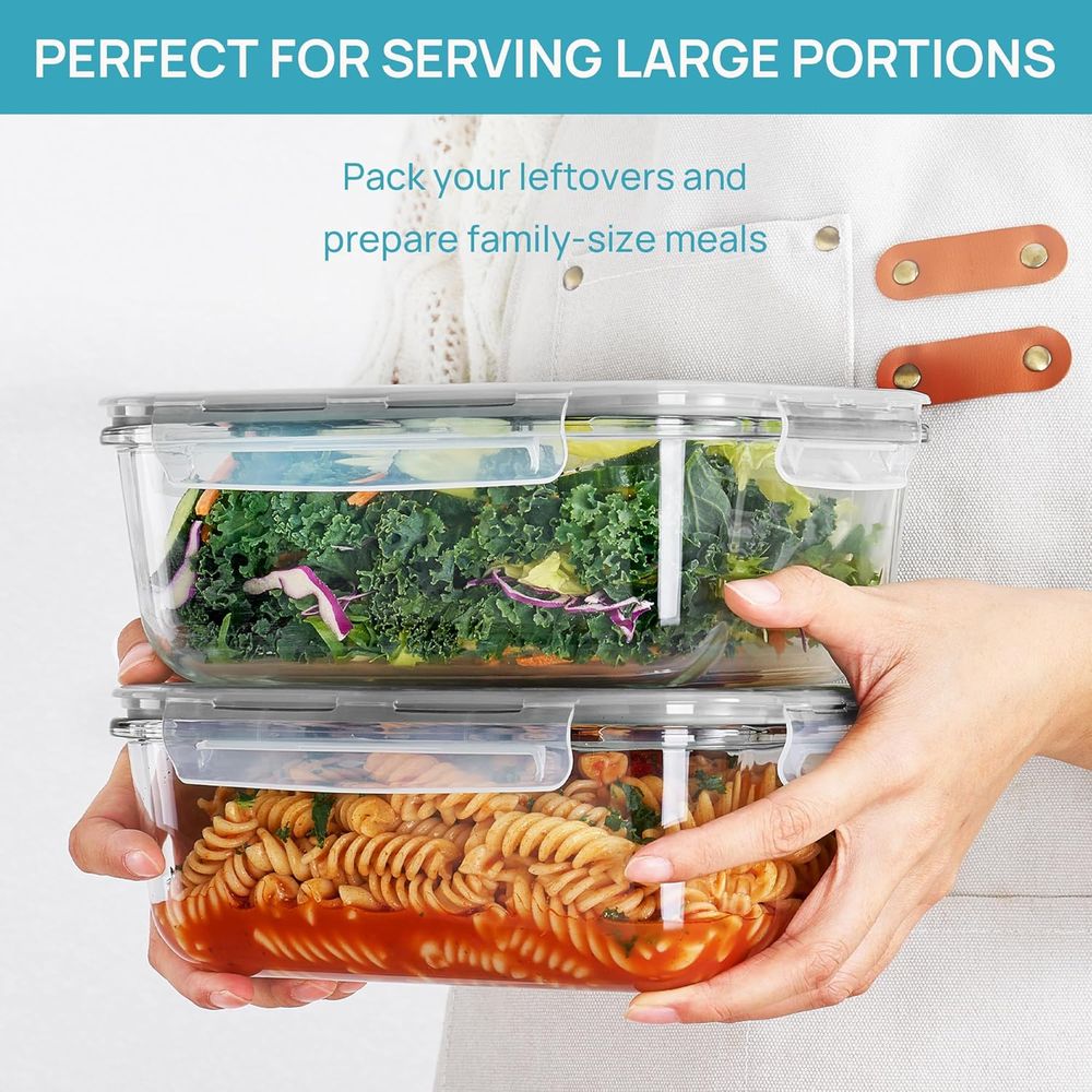 1860ml/63oz Large Glass Storag - Meal Prep Glass review and price