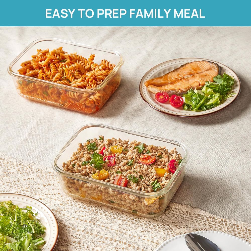 1860ml/63oz Large Glass Storag - Meal Prep Glass review and price
