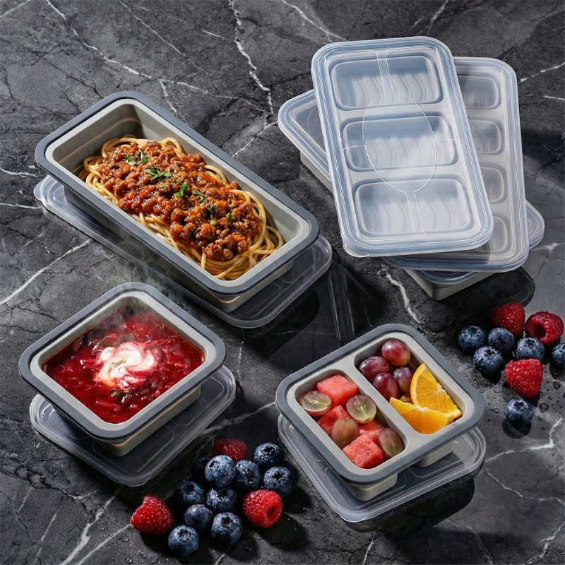 Silicone Freezer Tray with Lid - Meal Prep Oven Safe Containers review and price