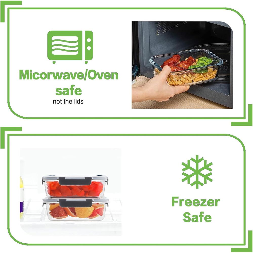 10 Pack Borosilicate Glass Mea - Meal Prep Glass review and price