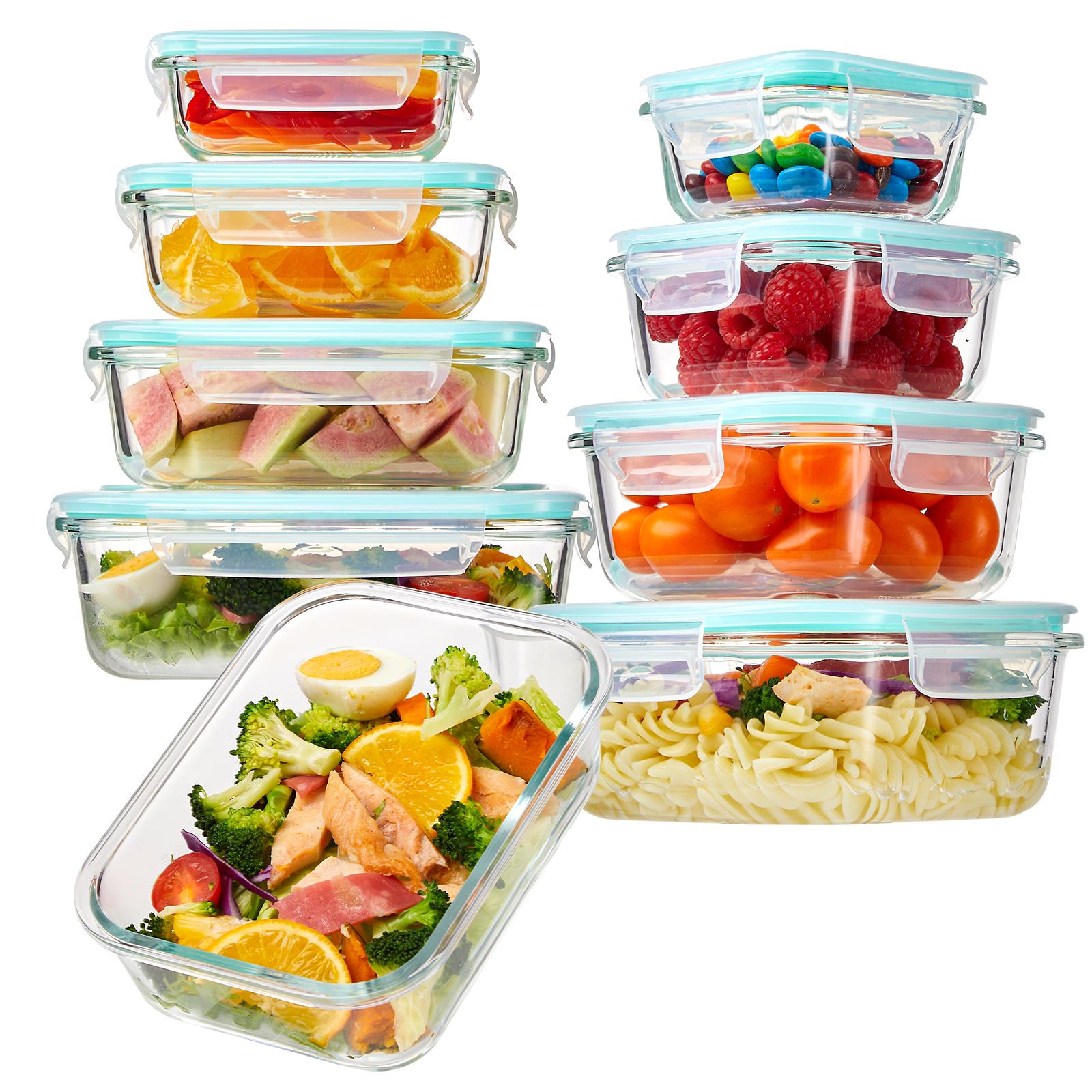 8Pcs Borosilicate Glass Food S - Meal Prep Oven Safe Containers review and price