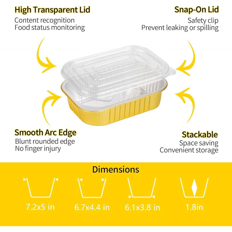 【20-Count 750ml Gold Pans】Reus - Meal Prep Oven Safe Containers review and price