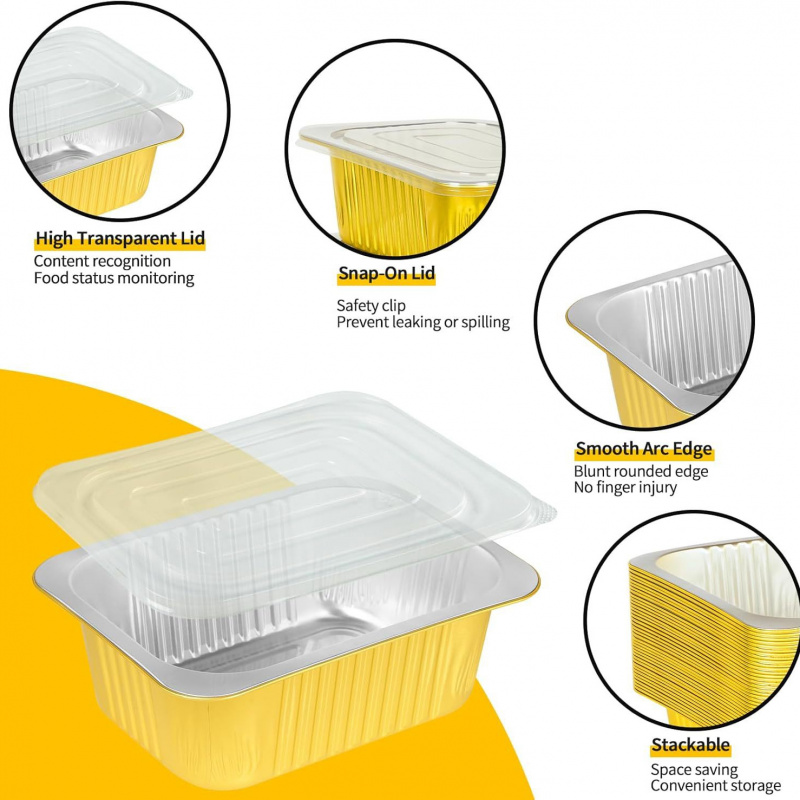 【20-Count 750ml Gold Pans】Reus - Meal Prep Oven Safe Containers review and price