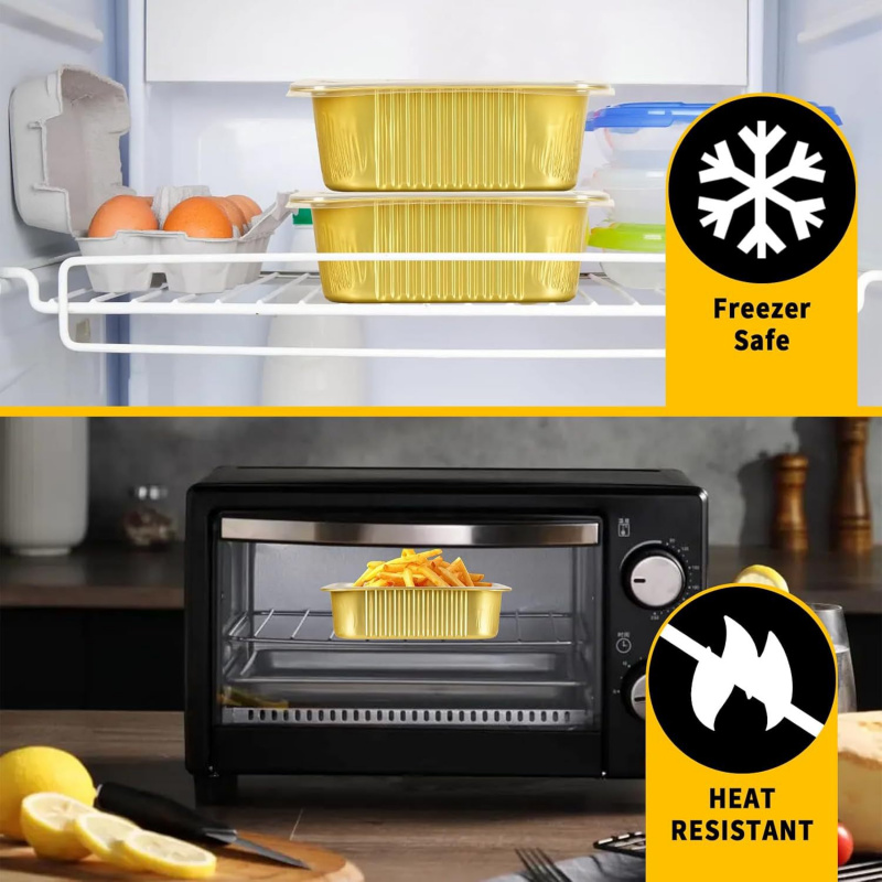 【20-Count 750ml Gold Pans】Reus - Meal Prep Oven Safe Containers review and price