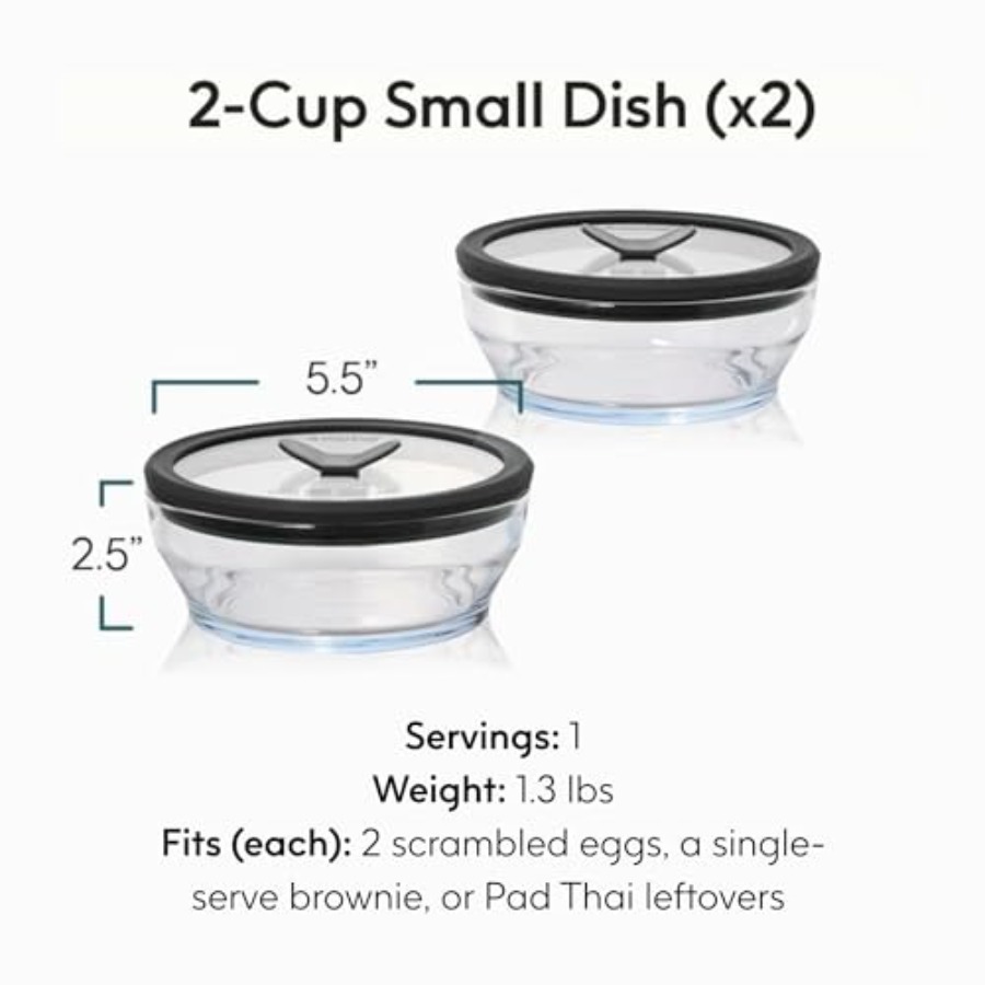 2-Pack 2-Cup Glass Food Storag - Meal Prep Glass review and price