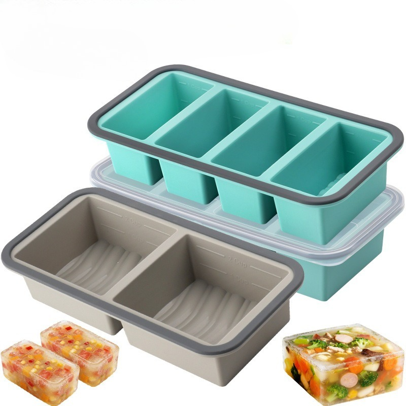 Silicone Freezer Molds Ice Cub - Meal Prep Oven Safe Containers review and price