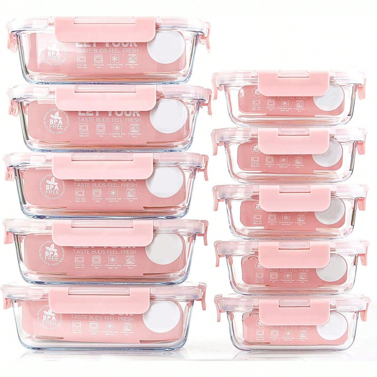 10 Pack Glass Meal Prep Contai - Meal Prep Glass review and price