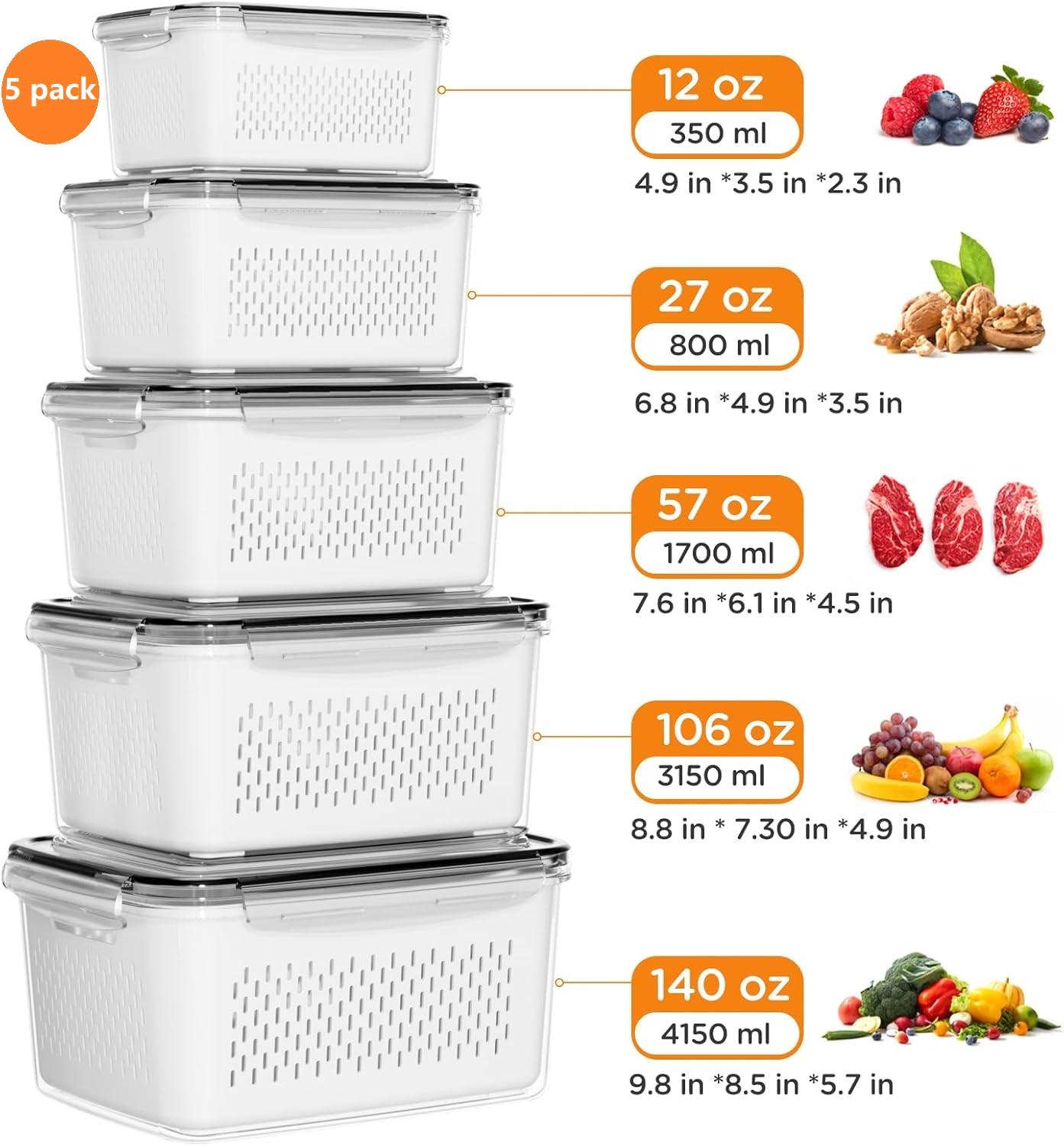 4/5/6/8Pcs Airtight Food Stora - Meal Prep Oven Safe Containers review and price