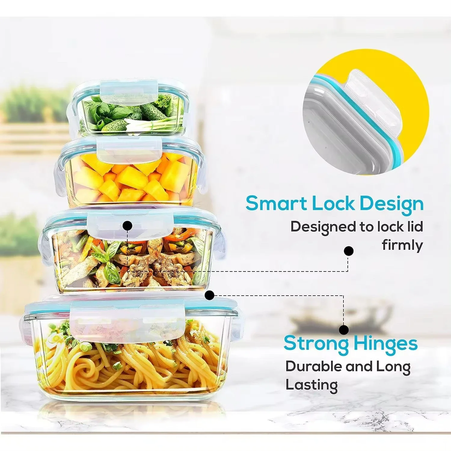 Glass Lunch Box Food Storage C - Meal Prep Glass review and price