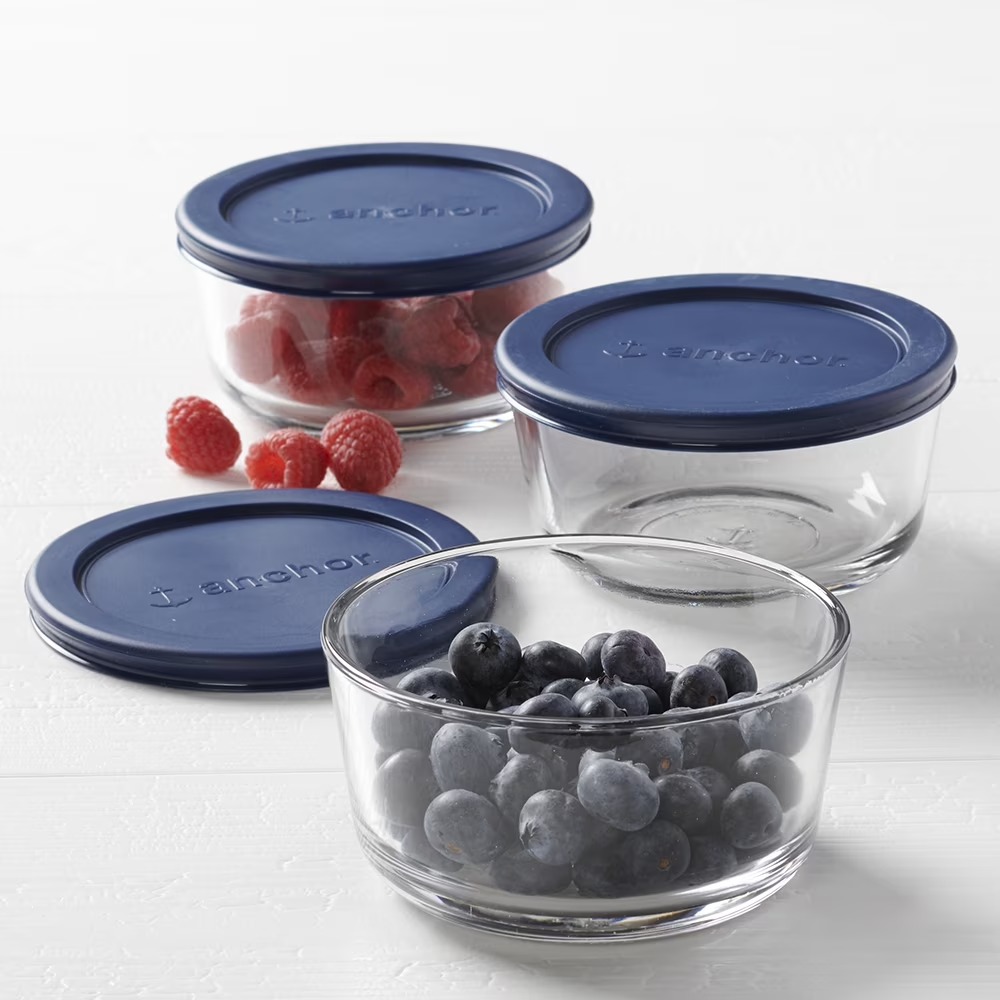 3 Pack 2 Cup Round Tempered Gl - Meal Prep Oven Safe Containers review and price